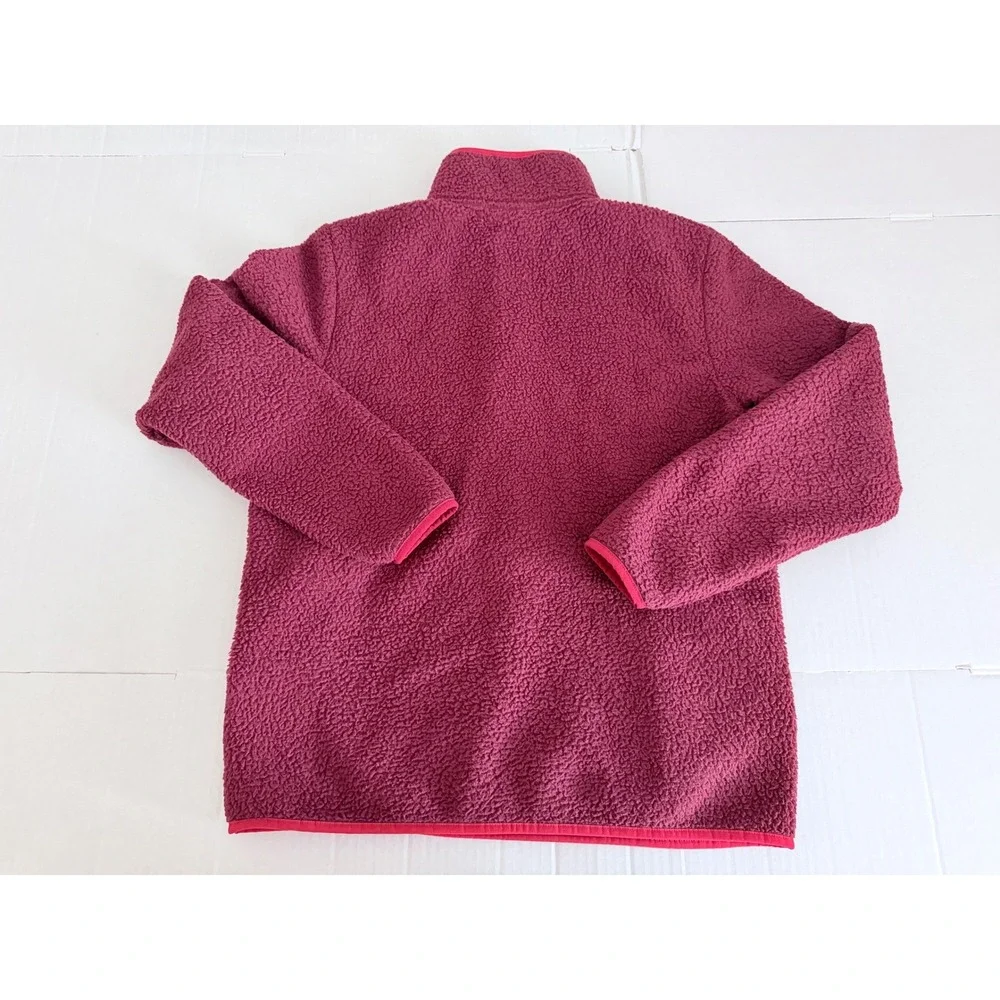 The North Face Mens Sherpa Fleece Quarter Zip Pullover Burgundy Red Medium